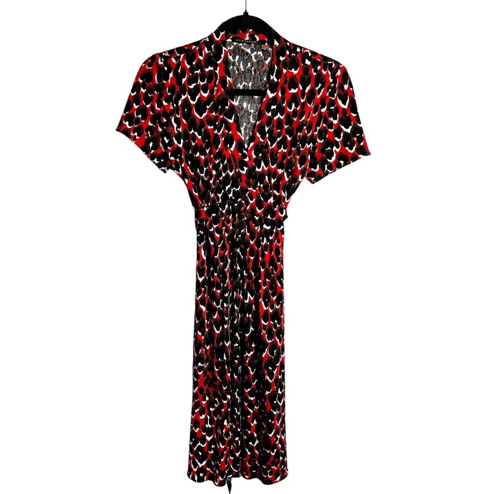 Elie Tahari - Red Leopard Print Dress - Sz. S